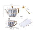 thumbnail image 5 of 6-piece ceramic coffee mug set, Tea Cup Set,a teapot, 4 teacups, tray,Suitable for coffee, tea, milk, cocoa, cereal, holiday gifts, 5 of 5