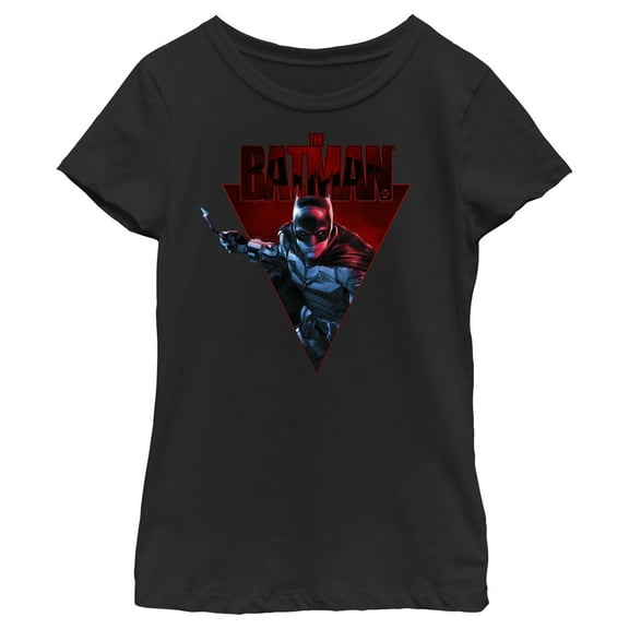 Girl's The Batman Ready for Action  Graphic Tee Black X Large