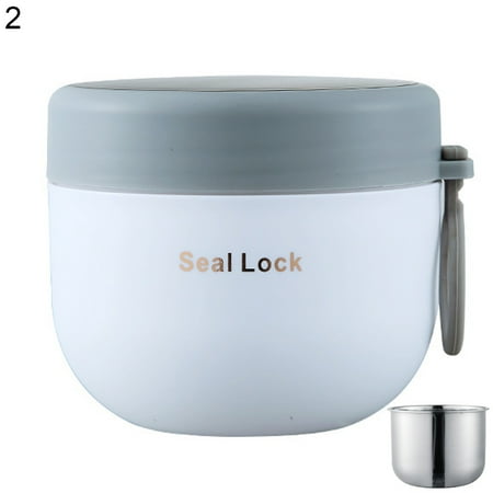 

BueatyH 600ml Soup Cup Leak-proof Large Capacity Stainless Steel Double-walled Vacuum Insulated Food Jar for School
