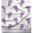 thumbnail image 1 of Soimoi Polyester Crepe Fabric Leaves & Floral Block Decor Fabric Printed Yard 52 Inch Wide, 1 of 3