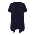 thumbnail image 5 of Uooqdmx Womens Cardigan Short Sleeve Cardigans for Women Short Sleeve Cardigans Casual Drape Front Lightweight Summer Cardigan with Pocket Plus Size Cardigan Navy 3XL, 5 of 6