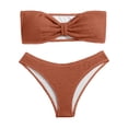 thumbnail image 4 of EliteGoogv Bandeau Bikini Sets For Women High Waisted Strapless Two Piece Swimsuit Summer Beach Pool Swimwear BW1, 4 of 4