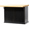thumbnail image 2 of American Heartland 75117BKPT Poplar Kitchen Island with Flip-Up Pine Top, Antique Black, 2 of 4