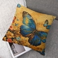 thumbnail image 7 of Ullo0ord Beautiful Butterfly Pack of 2 Decorative Butterfly Throw Pillow Covers Cozy Modern Concise Soft Square Cushion Shams Cushion Covers for Bedroom Sofa Car  20x20in, 7 of 7