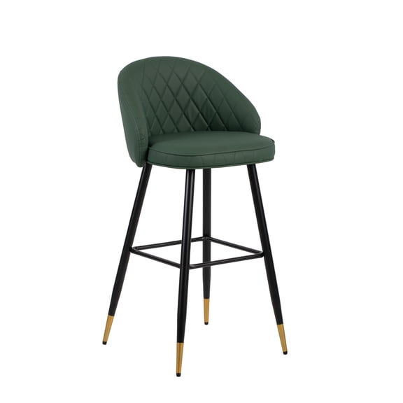 New Classic Furniture Oliver Vegan Leather Bar Chair in Green (Set of 4)