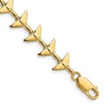 thumbnail image 6 of 14k Yellow Gold Whale Tail Bracelet, 6 of 7