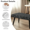 thumbnail image 6 of Whosucclay Black Leopard Print Stretch Dining Bench Cover Anti Dust Bench Chair Slipcovers Rectangle Bench Seat Cushion Covers Bench Seat Protector for Wedding, Hotel, Party, 6 of 7