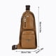 thumbnail image 3 of Bandolera de cuero sintético para hombres, bandolera, bolsa de hombro business casual, uso diario para viajes y trabajo, correa ajustable, bolsillos múltiples, caqui marrón negro, 3 of 6