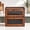 Burnt color, variant on YUCHANG Bamboo Bread Box for Kitchen Counter, Double Layer Corner Bread Storage Container with Acrylic Door, Black, 15.75"W x 9.82"D x 12.99"H