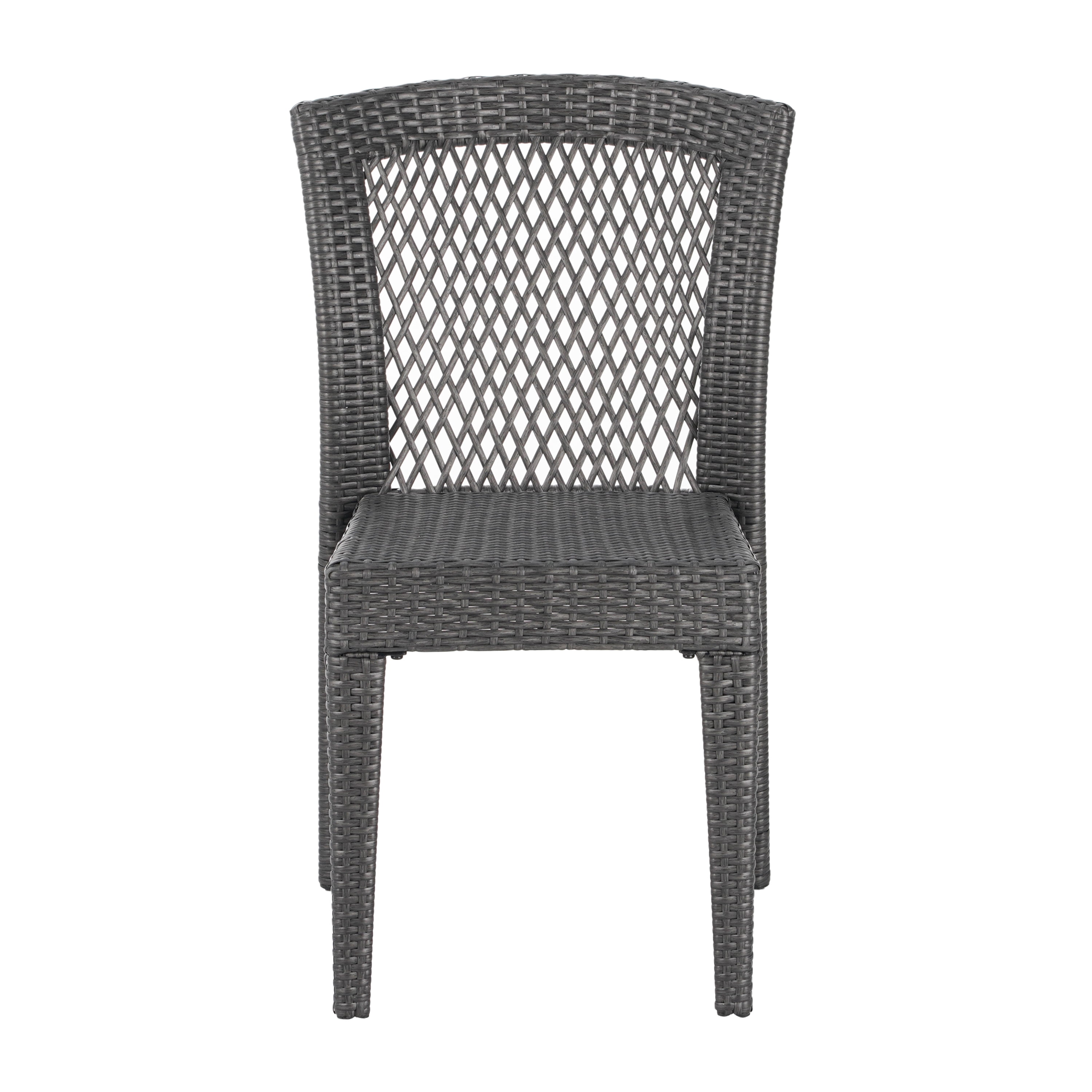 Euroco Euroco FARLEY STACKING SIDECHAIR,Set of 2,KD,GREY