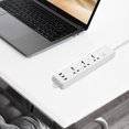 thumbnail image 5 of Power Strip Tower Smart Socket Fast Charging Converter 2 Meters/6.6 Ft Extension Cable Terminal Block White 3-port+3USB Port - EU And US Standard Three Plug, 5 of 9