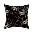 thumbnail image 4 of LUODU Skeleton Finger Pumpkin Pattern Linen Throw Pillowcase Cartoon Funny Day Sofa Cover Combination (without Pillow Insert and Stuffing), 4 of 4