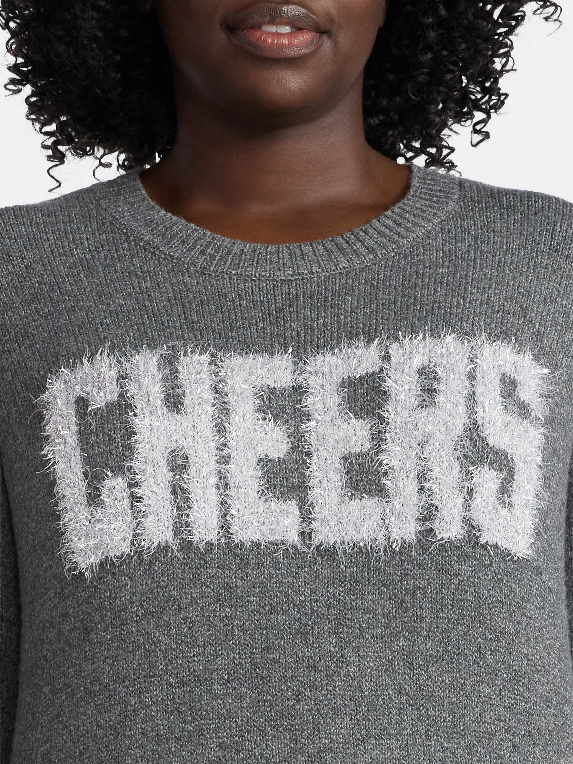 Terra & Sky Women's Plus Holiday Talking Sweater, Midweight, Sizes 0X-4X