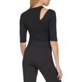 thumbnail image 2 of DKNY Womens Shoulder Cut-Out Ribbed Pullover Top, 2 of 2