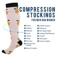 thumbnail image 2 of FORMRS Womens Knee High Socks Casual Long Thick Travel Daily Wear, 2 Pairs, Cartoon Citrus, 2 of 6