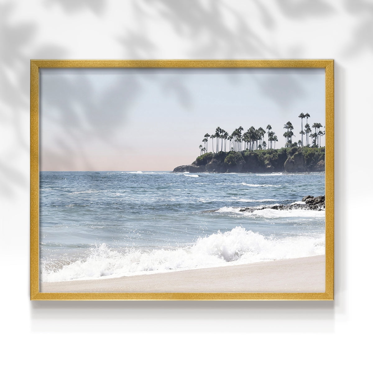 Distant Palms by Natalie Carpentieri - Restickable Framed Giclée Print
