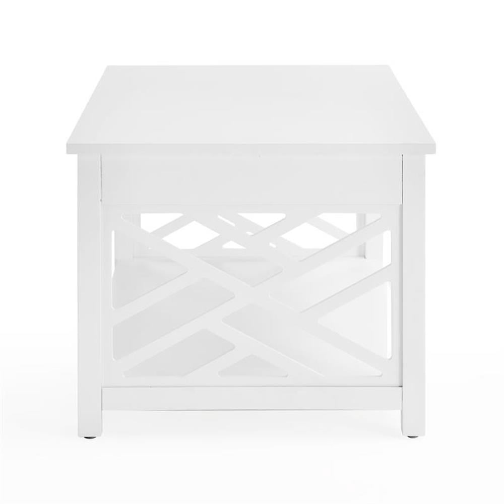 Alaterre Furniture Coventry 36 in. Wood Coffee Table, End Table, Sofa Table Set for Living Rooms, Modern Open Design Accent Furniture, White