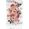 thumbnail image 1 of 3 piezas de calcomanías autoadhesivas para muebles con diseño de rosas vintage, 6x12 pulgadas, con texto y flores., 1 of 9