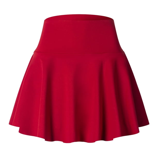 Falda de tenis 2 en 1 con pantalones cortos para mujer: falda pantalón deportiva de nailon y spandex transpirable con cintura elástica para correr y hacer ejercicio