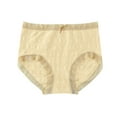 thumbnail image 2 of YWDJ Breathable Lightweight High Waist No Show Seamless Underwear Girls High Elastic Seamless Cotton Crotch Breathable Sexy Mid-Waist Hip Lift Comfortable Briefs Beige One Size, 2 of 5