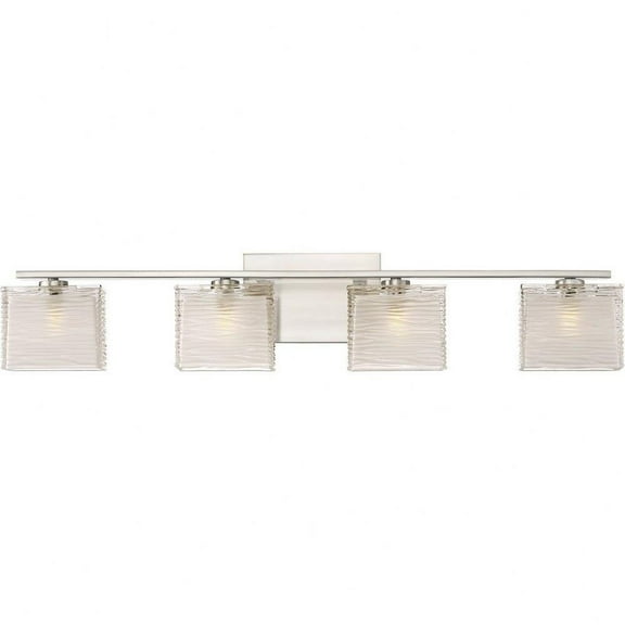 4 Light Transitional Bathroom Light Fixture-Brushed Nickel Finish Bailey Street Home 71-Bel-4352173
