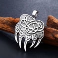 thumbnail image 3 of ZMY Home Bear Claw Necklace Stainless Steel Viking Jewelry Punk Cool Long Chain Norse Celtic Knot Pendant Necklaces, 3 of 7