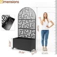 thumbnail image 2 of Zimtown 71'' Outside Raised Garden Bed with Drainage Holes, Free-Standing,for Vine Climbing Plants and Flowers, Black & Arch, 2 of 12
