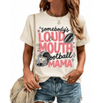 thumbnail image 3 of Women's Somebody's Loud Mouth Football Mama T Shirt, Funny Football Mom Graphic Tee, Game Day Shirt for Moms, Football Season Shirt, Proud Football Mama Gift, 3 of 4