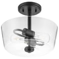 thumbnail image 1 of Prominence Home 2 Light Ceiling Fixture Clear Glass Indoor Lighting, 13" Viktoria, Black, 1 of 9