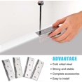 thumbnail image 4 of Bisagras de acero inoxidable para puertas de muebles, conectores de bisagra con tornillos, 89 x 54 mm, 6 piezas, 4 of 5