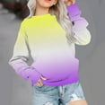 thumbnail image 2 of Ashirexll Girls Sweatshirt, Kids Sweatshirts, Kids Girls Fashion Gradient Long Sleeve Crew Neck Sweatshirt Pullover Top, 2 of 7