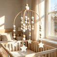 thumbnail image 5 of XIBUFE 2026 New Baby Crib Mobile Nordic Style Wooden Wind Chime Nursery Decoration for Nurseries, Baby Rooms, Cribs, Bedrooms, Infant Spaces, 5 of 7