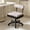Beige background with pink print, variant on Lessmore Sewing Chair Adjustable Height & Back Support, Upholstered Craft Chair with Drawers for Sewing Room, Home Office