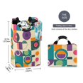 thumbnail image 2 of Yayeee Freestanding Laundry Hamper with Handle Collapsible Large Storage Basket for Clothes, Purple Geometric, 2 of 7