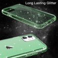 thumbnail image 3 of JETech Glitter Case for iPhone 11, 6.1-Inch, Bling Sparkle Shockproof Phone Bumper Cover, Cute Sparkly for Women and Girls (Green), 3 of 7
