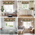 thumbnail image 6 of Wood Grain Valances for Windows, Rod Pocket Kitchen Valance Curtains - Soft & Washable Small Window Treatment for Living Room, Bathroom, Green Farmhouses Barn Star Berry 54x18inch, 1 Panel, 6 of 9