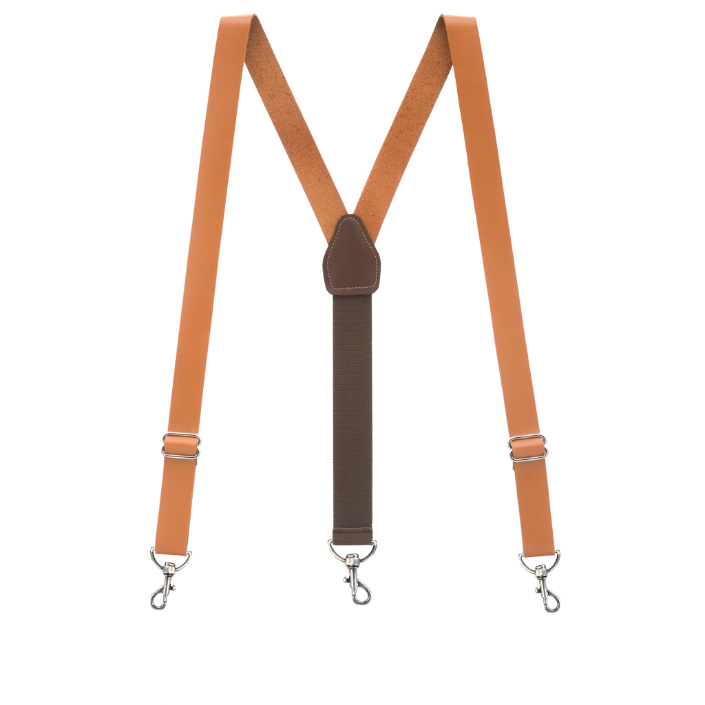 Suspender Store Leather 1Inch Wide Trigger Snap Suspenders Walmart