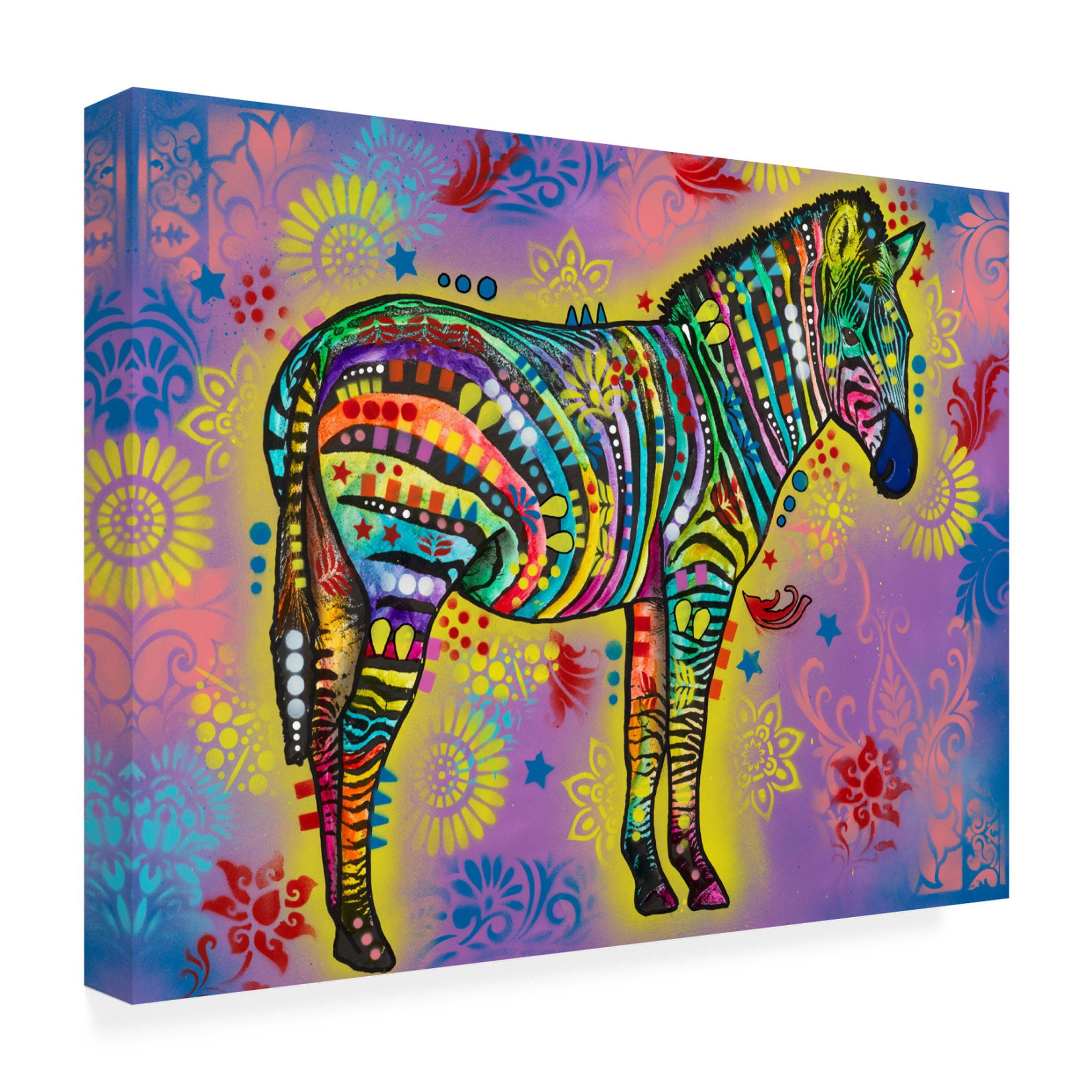 Canvas Wall Art - Dean Russo- Exclusive 'Zebra of the Ages' Wall Art for Living Room, Bedroom, or Office Décor by Trademark Fine Art - 24 x 18 Inches