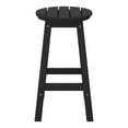 thumbnail image 3 of Costaelm Paradise 24" HDPE Round Outdoor Patio Counter Height Bar Stool, Black, 3 of 8