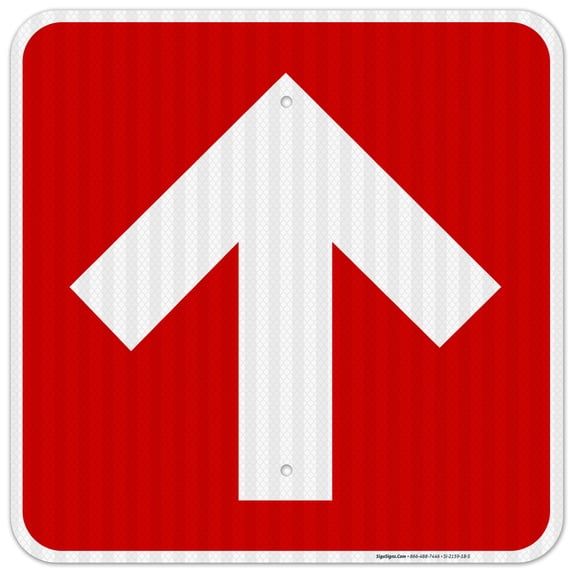 Up Arrow Sign, 18x18 Reflective Aluminum EGP