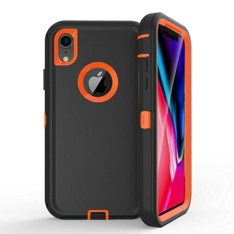 iPhone Xr Heavy Duty Case - {Shock Proof-Shatter Resistant - 3 Layer  Rubber- Compatible for iPhone Xr} Color Orange