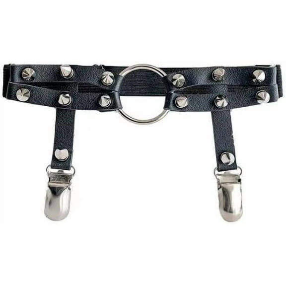 Belts for Women,Decorative Layered Chain,Leather Shoulder Strap,Punk Layered Black Decorative Chain Hollow,Underwear Belt with Waist Chain Trendy Belt Fashion Strap Underwear,Love Shape Collar