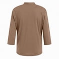 thumbnail image 4 of Godom Womens Button Down Shirts 3/4 Sleeve V Neck Dress Blouses Business Casual Tops, 4 of 7