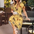 thumbnail image 3 of Lsque Cute Animals Print Women's Casual Dress T-Shirt Summer Short Sleeve Scoop Neck Swing Dresses, 3 of 6