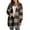 B_Black, variant on Sawvnm Plus Size Coat Women Fashion Winter Coat Long Sleeve Plaid Faux Shearling Oversized Jacket Pink S