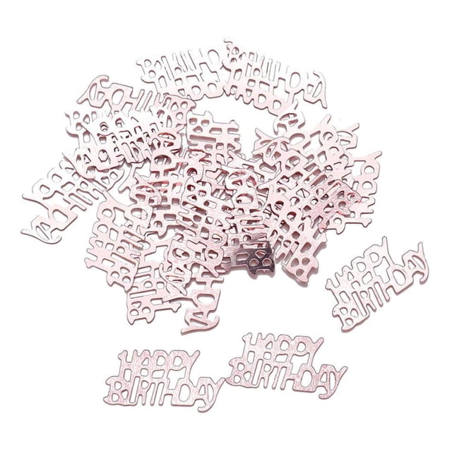 Confetti Bag 30g . Happy Birthday Confetti Sequin For Boys Girls Birthday Party Decoration (Rose Gold) Macarena Feliz cumpleaños confeti