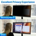 thumbnail image 4 of 24" Computer Privacy Screen Filter for 16:9 Widescreen Monitor Screen Protector, Desktop Monitor Privacy Film, Monitor Shield Anti-Glare Scratch, Anti Blue Light Protector, 4 of 7