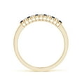 thumbnail image 2 of ANGARA Natural Blue Sapphire and Diamond Half Eternity Wedding Ring in 14K Yellow Gold for Women (Size-1.5mm) | September Birthstone, Anniversary, Jewelry Gift for Women | Natural Blue Sapphire Ring, 2 of 9