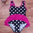 thumbnail image 6 of MSemis Baby Girls Polka Dots One Piece Swimsuit Ruffles Bikini Beach Swimwear Bathing Suit,Size 0-3T Rose_Red 2-3, 6 of 6