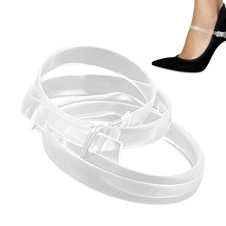 Tohuu Clear Shoe Straps For Heels 1 Pair Transparent Invisible Heel Straps For High Heels Elastic Anti slip Shoe Straps Anti loose High Heel Holder